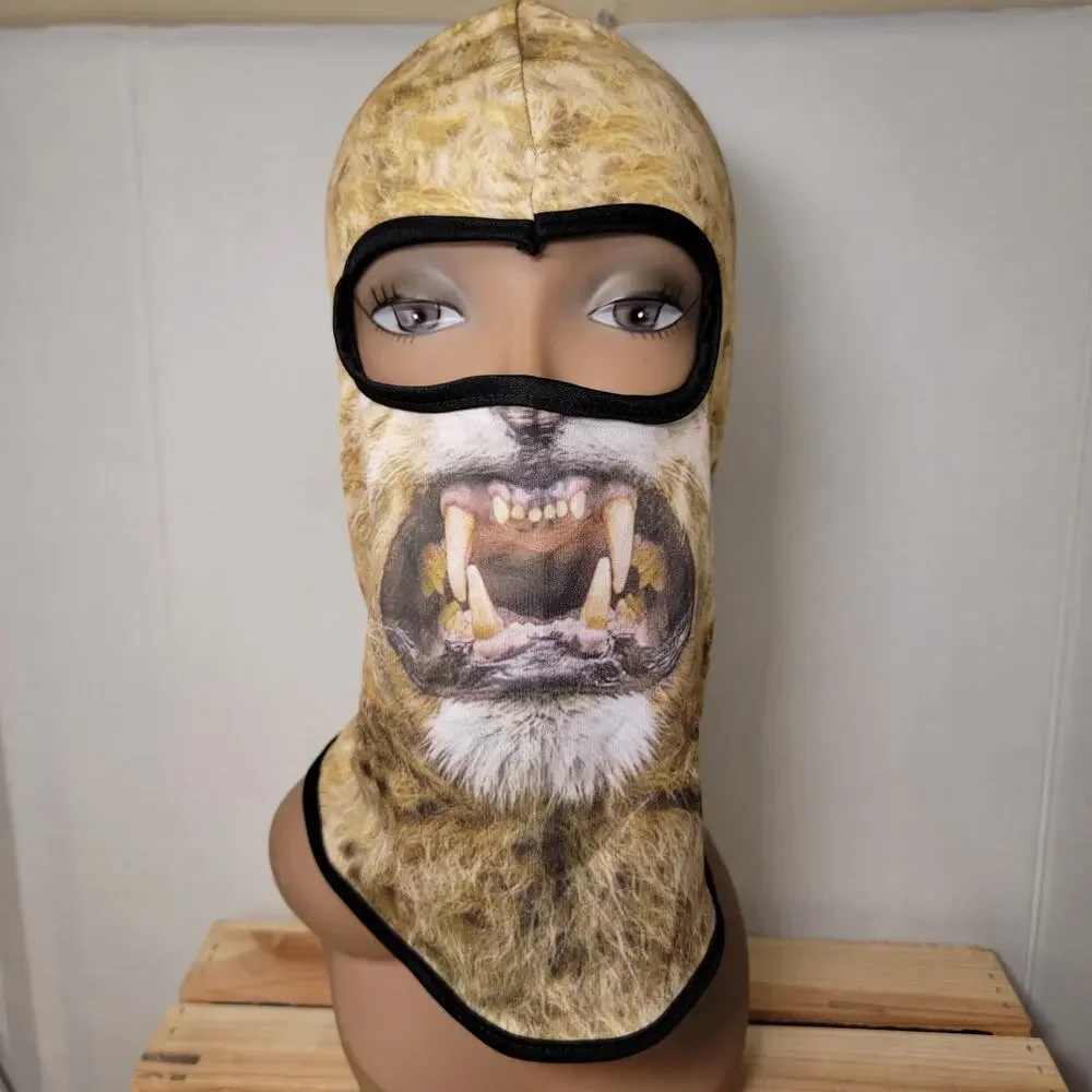 Polyester Lion Face Balaclava Mask for Adults